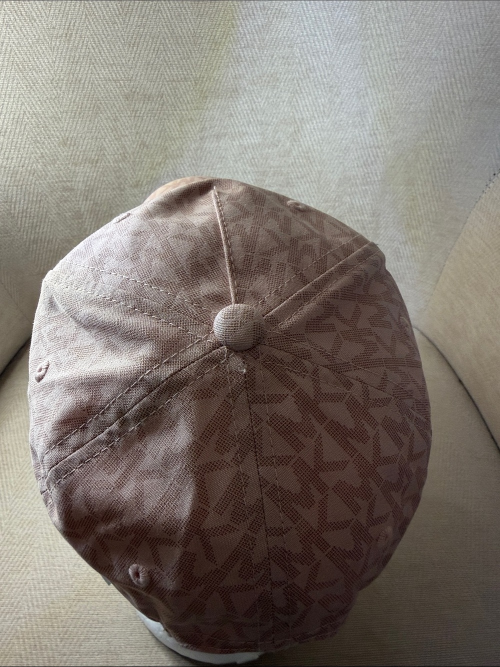 Michael Kors Light Pink MK Monogram Baseball Cap - Picture 5 of 7
